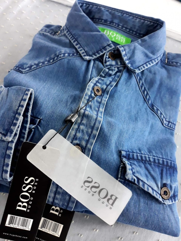 hugo boss denim shirt